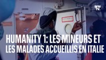 Migrants à bord du navire Humanity 1: les mineurs et les adultes malades accueillis en Italie