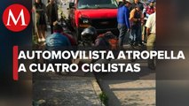 Cuatro ciclistas resultaron heridos tras ser atropellados en San Pedro Cholula