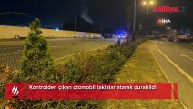 Kontrolden çıkan otomobil taklalar atarak durabildi