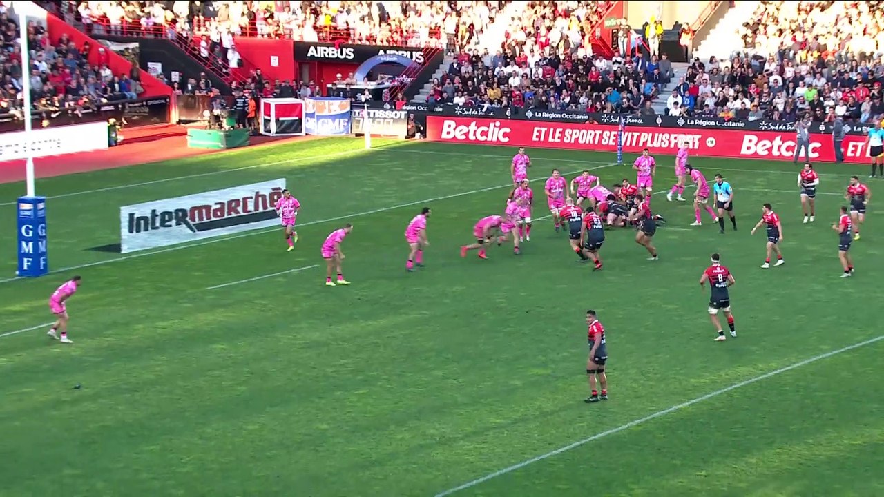 TOP 14 - Essai de Paul COSTES (ST) - Stade Toulousain - Stade Français Paris - Saison 2022:2023