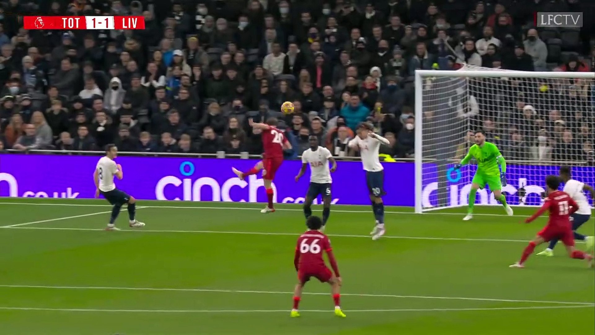 Highlights Tottenham 2-2 Liverpool  Jota & Robertson score in all-action draw