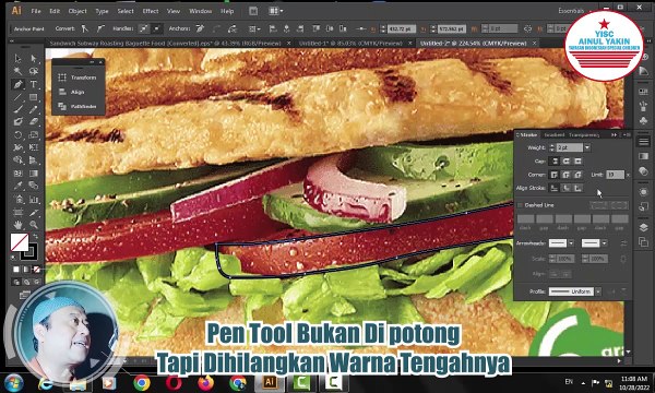 Tutorial Membuat Logo Sandwich dengan Adobe Illustrator CS6