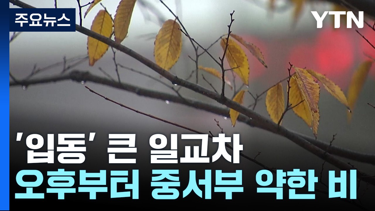 [날씨] 절기 '입동' , 차가워지는 공기...밤 한때 비 조금 / YTN