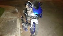 Jovem fica ferido ao cair de motocicleta