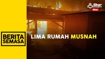 Gempar! rumah musnah dijilat api di Kampung Baru