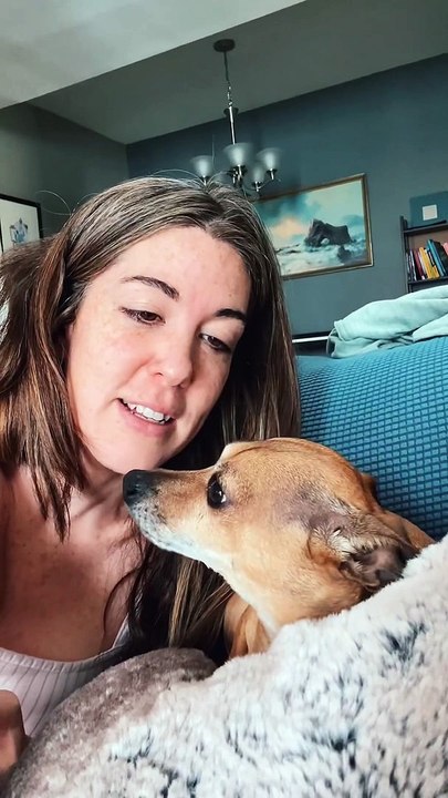 Adorable!! Funny dog can't wait to sing