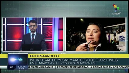 Comenzó cierre del proceso electoral en Nicaragua
