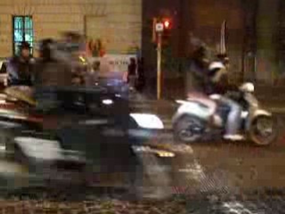 Départ de scooters