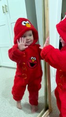 Baby Girl Sees Her Reflection for the First Time