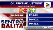 Gasolina, may pisong taas-presyo bukas; diesel at kerosene,  may bawas-presyo naman