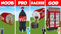 Minecraft COLA TNT HOUSE BUILD CHALLENGE - NOOB vs PRO vs HACKER vs GOD _ Animation
