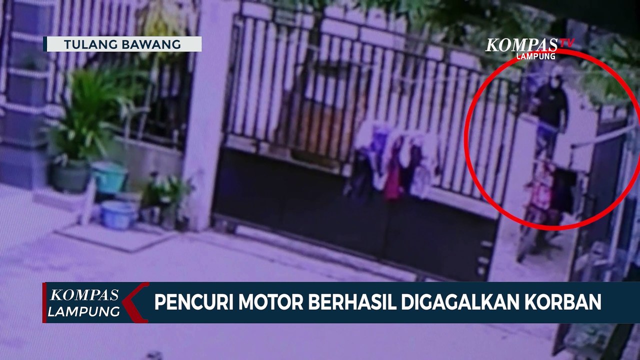 Detik-Detik Pencuri Motor Berhasil Digagalkan Korban