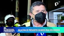 Balacera de presuntos sicarios deja dos heridos en Ate