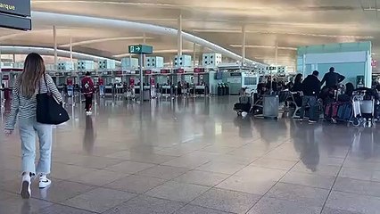 Pasajeros en el aeropuerto de El Prat de Barcelona