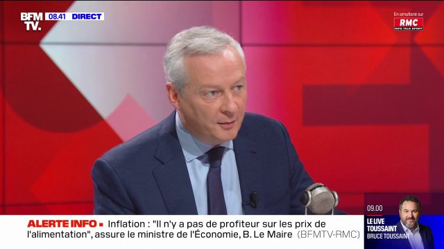 Bruno Le Maire: Notre objectif est de revenir à une inflation plus raisonnable, elle doit baisser dans le courant de l'année 2023