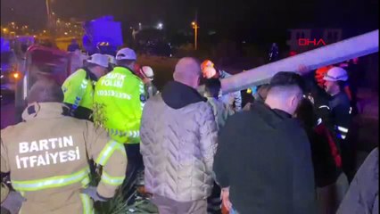 Otomobili 15 yaşındaki çocuk sürüyordu: Araç ikiye bölündü