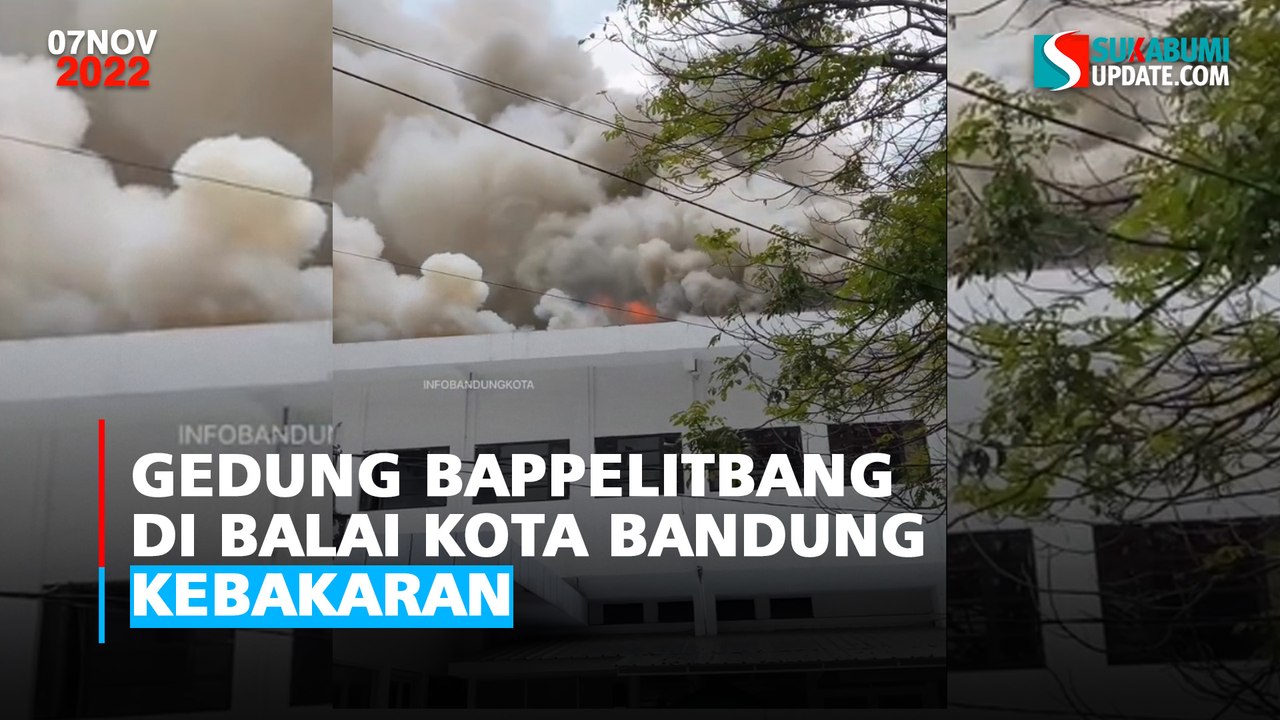 Gedung Bappelitbang Dekat Balai Kota Bandung Kebakaran