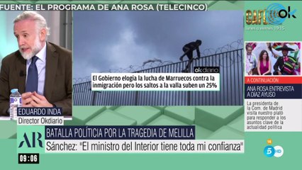 Inda: negar la comisión de investigación sobre la "matanza" de Melilla es "avalar una salvajada"