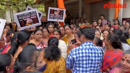 शिवसेना भवना बाहेर जोडे मारो आंदोलन