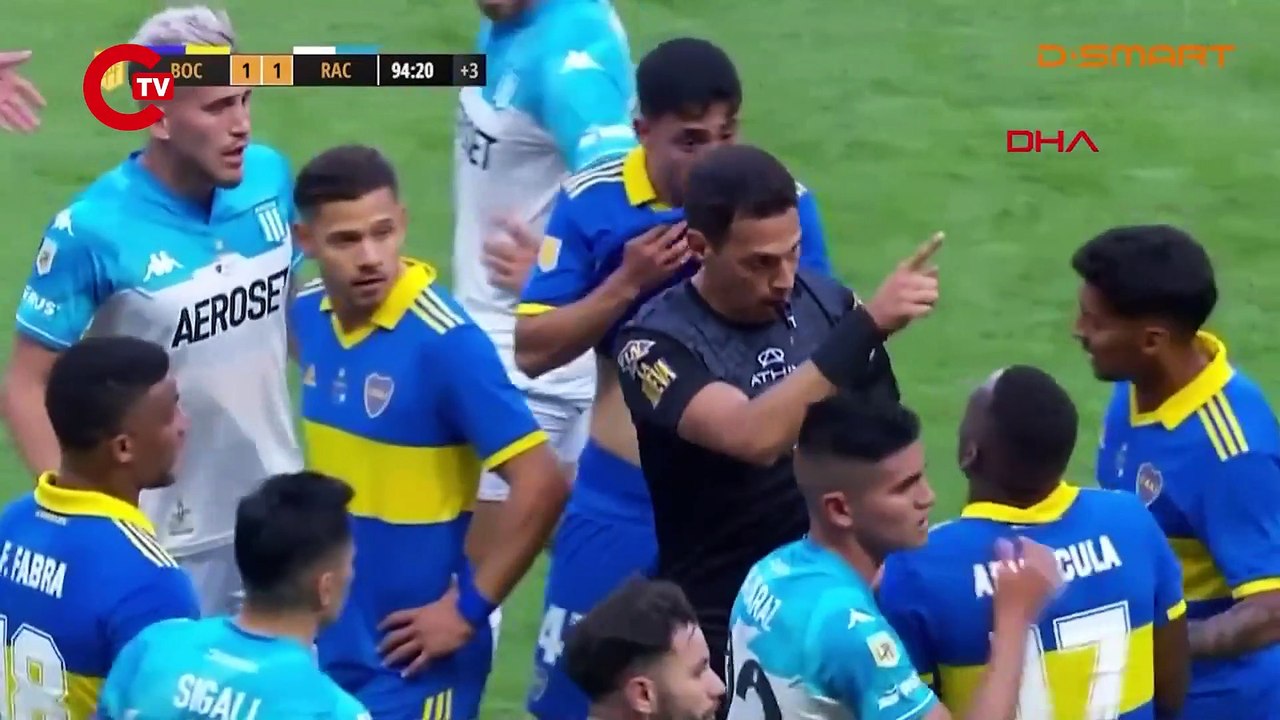 Boca Juniors - Racing Club maçında 11 kırmızı k...
