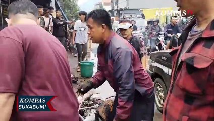 Satu Unit Sepeda Motor Bawa Tabung Gas Elpiji Terbakar