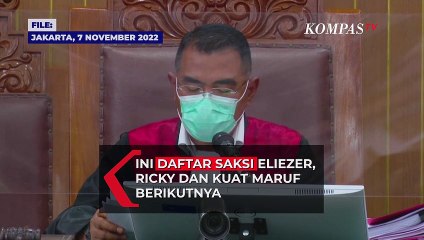 Ini Daftar Saksi Eliezer, Ricky Rizal, dan Kuat Maruf Pekan Depan