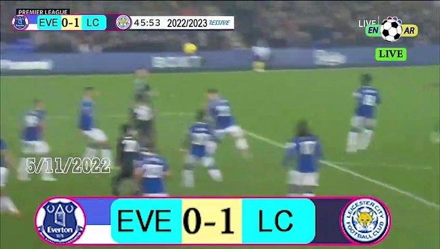 Everton 0-2 Leicester / ليسترسيتي 2- 0 إيفرتون / English Premier League 2022 / 2023 الدوري الإنجليزي الممتاز