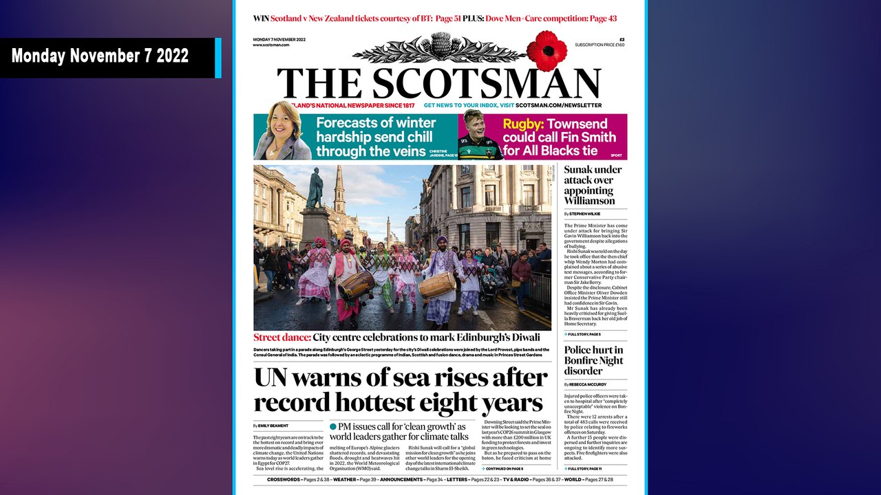 The Scotsman Bulletin Monday November 7 2022 #COP27 #Egypt