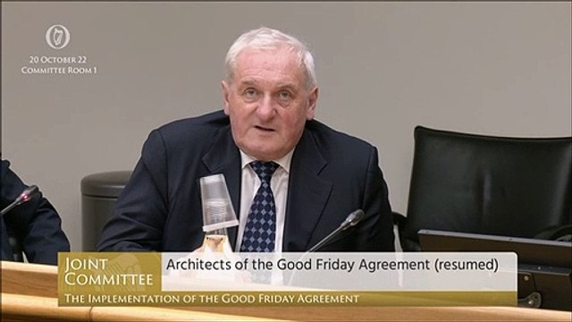 Bertie Ahern: ‘Funny’ to see DUP ‘try to convince people’ offices of FM and DfM different when McGuinness fought to make them equal