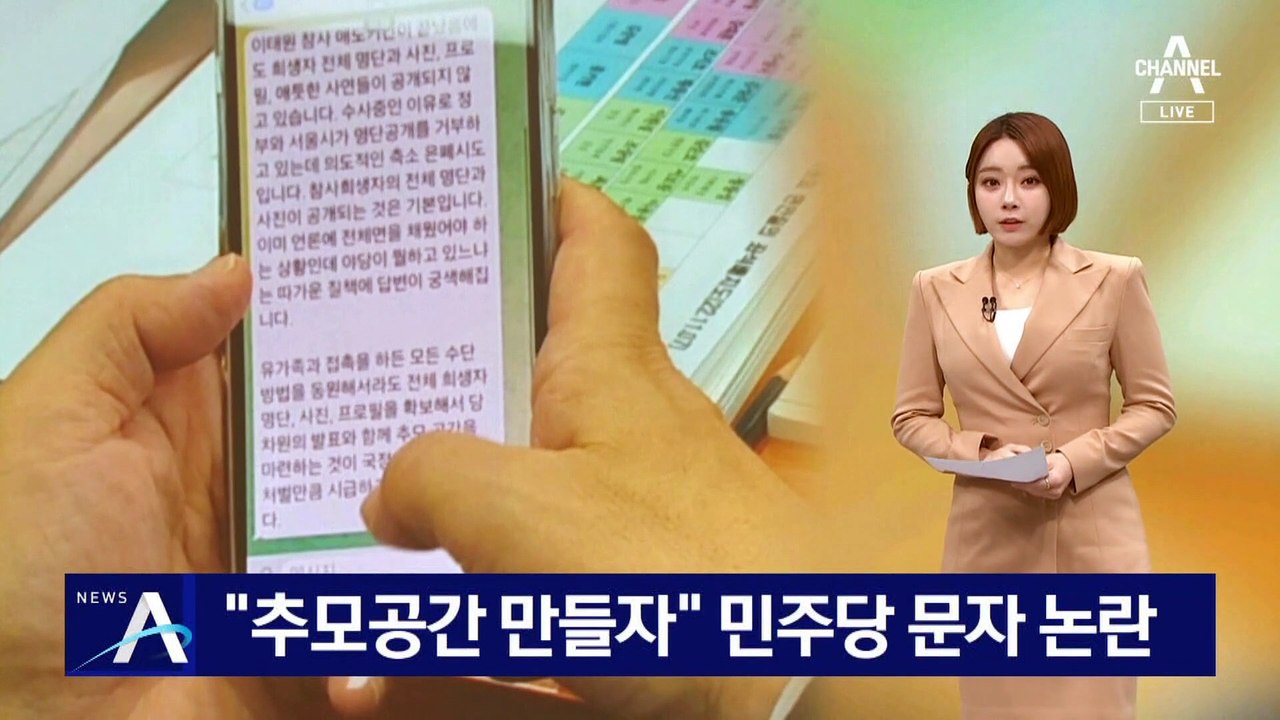 “이태원 참사 희생자 추모공간 만들자” 민주당 문자 논란