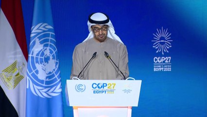 كلمة الرئيس الإماراتي في مؤتمر المناخ "كوب 27"
