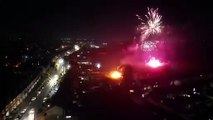 Spectacular drone footage captures Doncaster Bonfire Night fireworks display