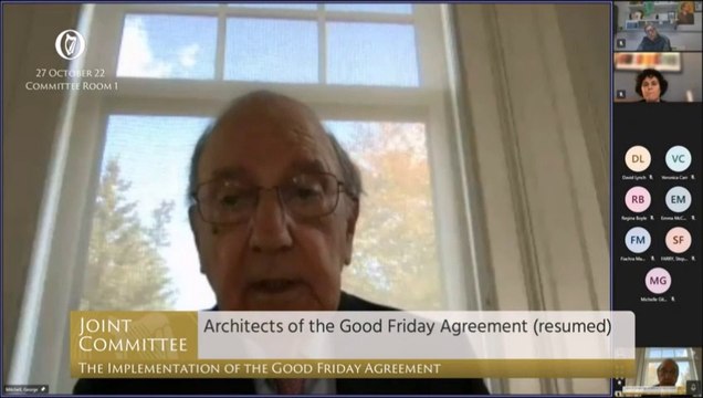 George Mitchell describes John Hume as keystone of GFA and praises ‘tremendous’ contribution of eight parties