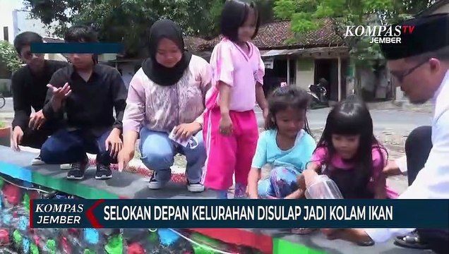 Selokan di Depan Kantor Kelurahan Disulap Menjadi Kolam Ikan