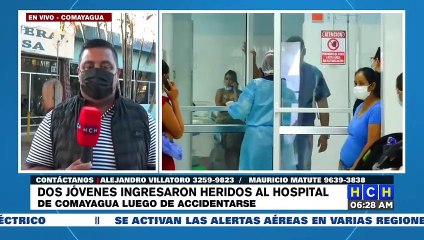 ¡Heridos resultan dos jóvenes tras impactar con camión en Comayagua!