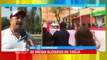Inician bloqueos en Tarija en cumplimiento al paro nacional por el Censo