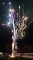 Fireworks shoot towards a crowd of spectators at Blackpool Cricket Club on Saturday, November 5