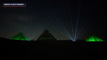 Egypt lights up pyramid for #COP27