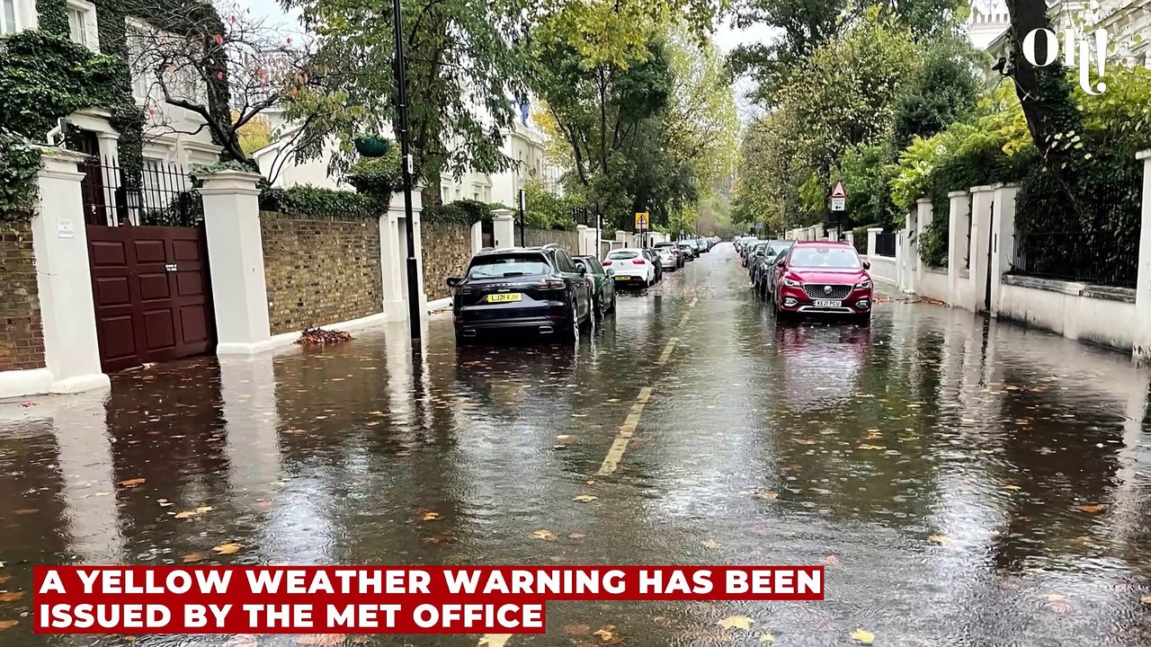 Flood warning and road closures as heavy rain hits the UK