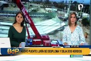Puente Lurín: dos obreros heridos tras el desplome de las estructuras del puente Lurín