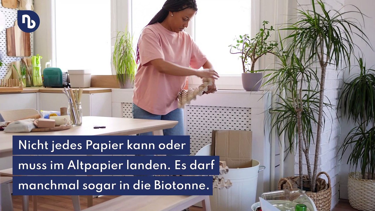 Mülltrennung: dieses papier kann man in der biotonne entsorgen
