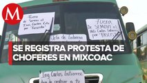 Protestan concesionarios de la ruta 57 en Álvaro Obregón