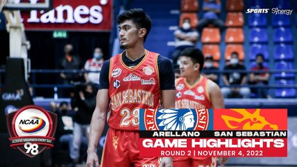 NCAA Season 98 | Game Highlights: SSC-R vs AU | Men's Basketball Tournament Round 2
