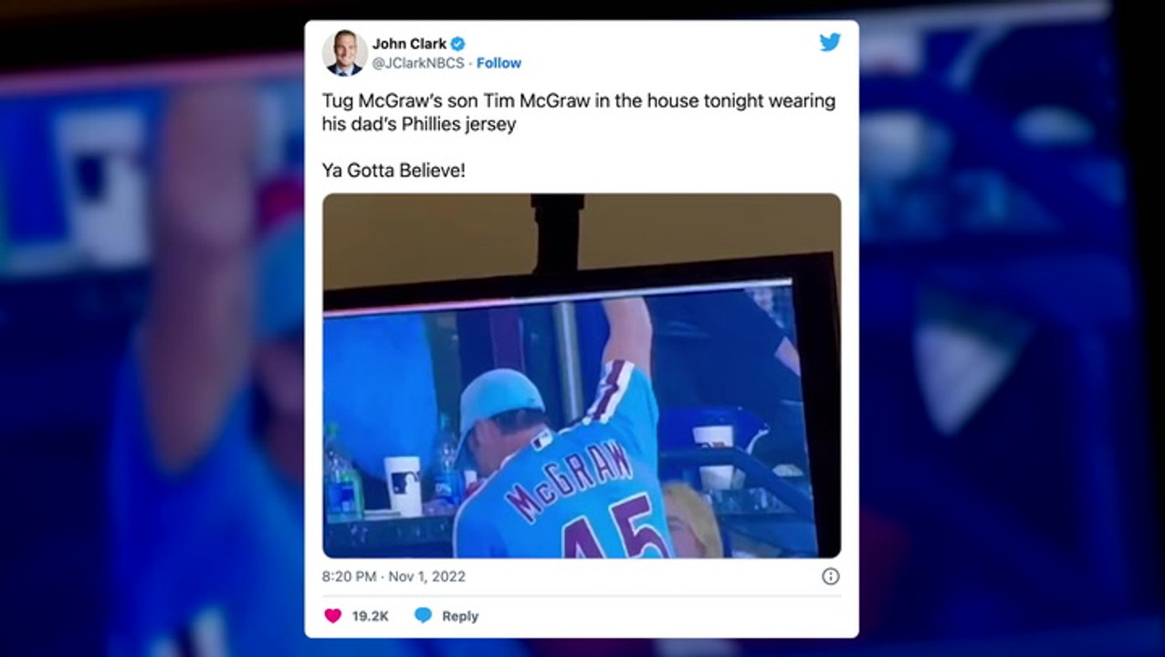 Country Star Tim McGraw Wore His Dad's Jersey To The Phillies World Series Game, And The Crowd Went Nuts