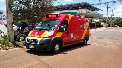 Trabalhador torce o pé após cair de escada no Bairro Claudete