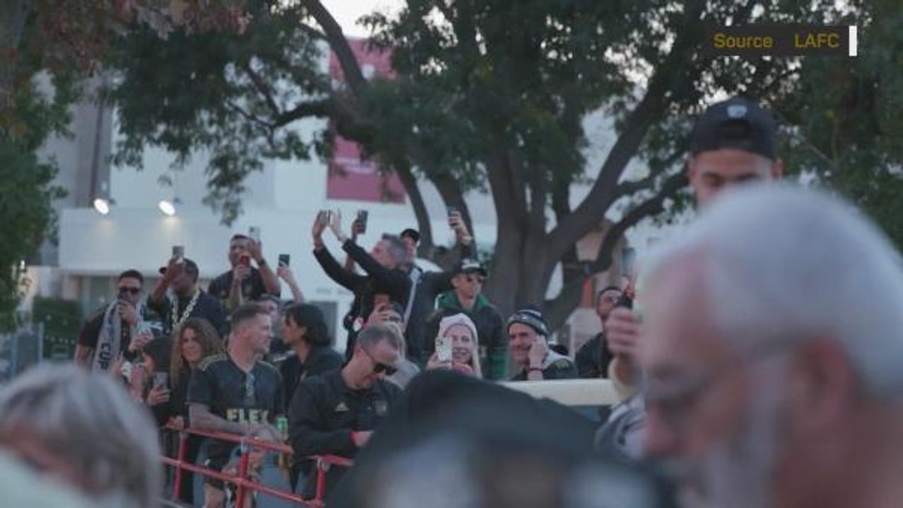 LAFC players celebrate first ever MLS Cup win