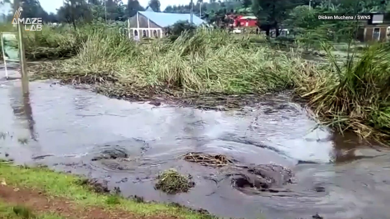 Check Out This Insane Moment a Sinkhole Devours Mud and Grass Before Our Very Eyes