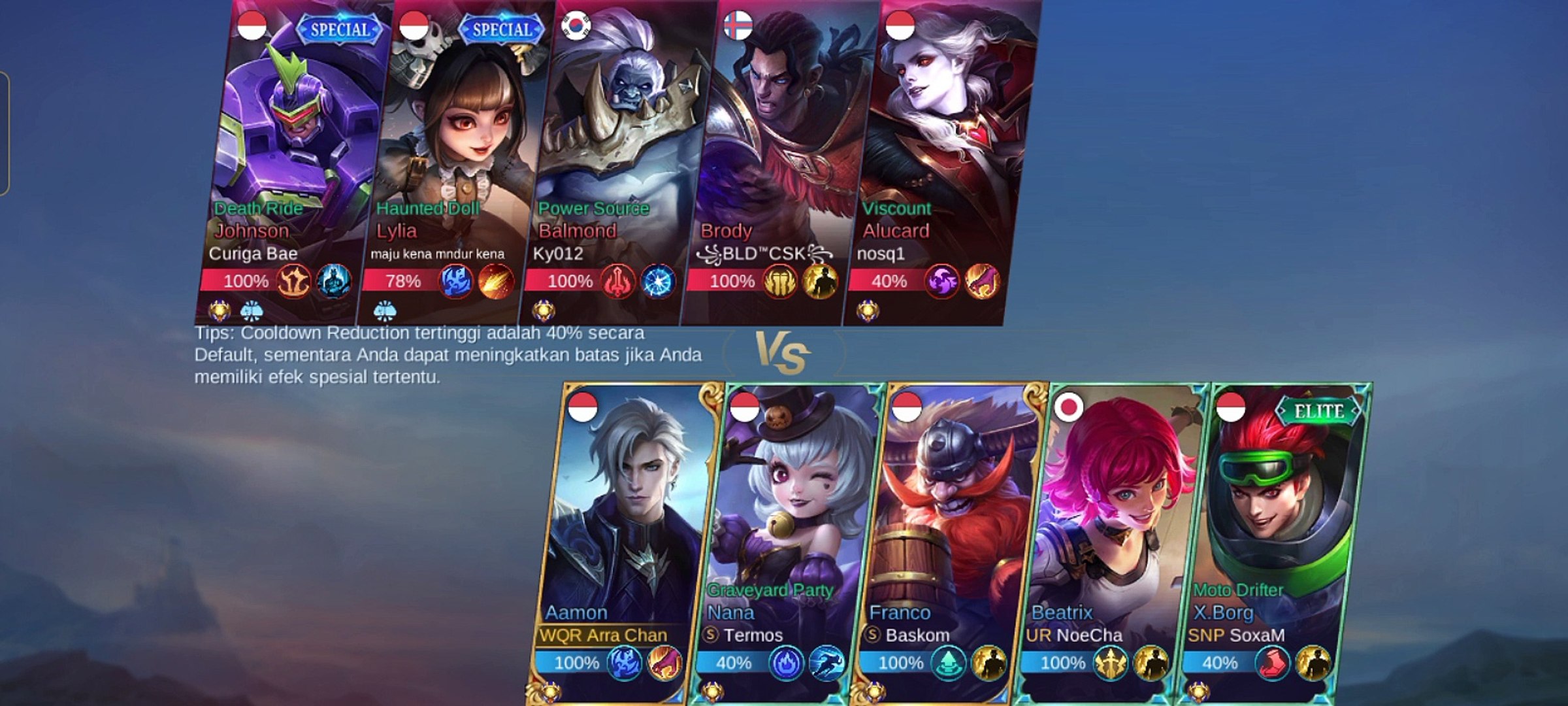 TOP PLAYER AMON # MOBILE LEGEND