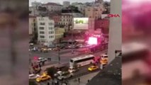 İstanbul'da yoğun trafikten kaçmak için ciple tramvay yoluna girdi