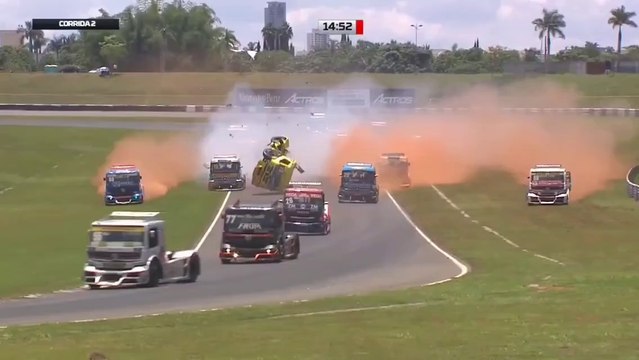 Formula Copa Truck Race 2022 Golana Race2 Big Crash Flip Fogaca Roberval